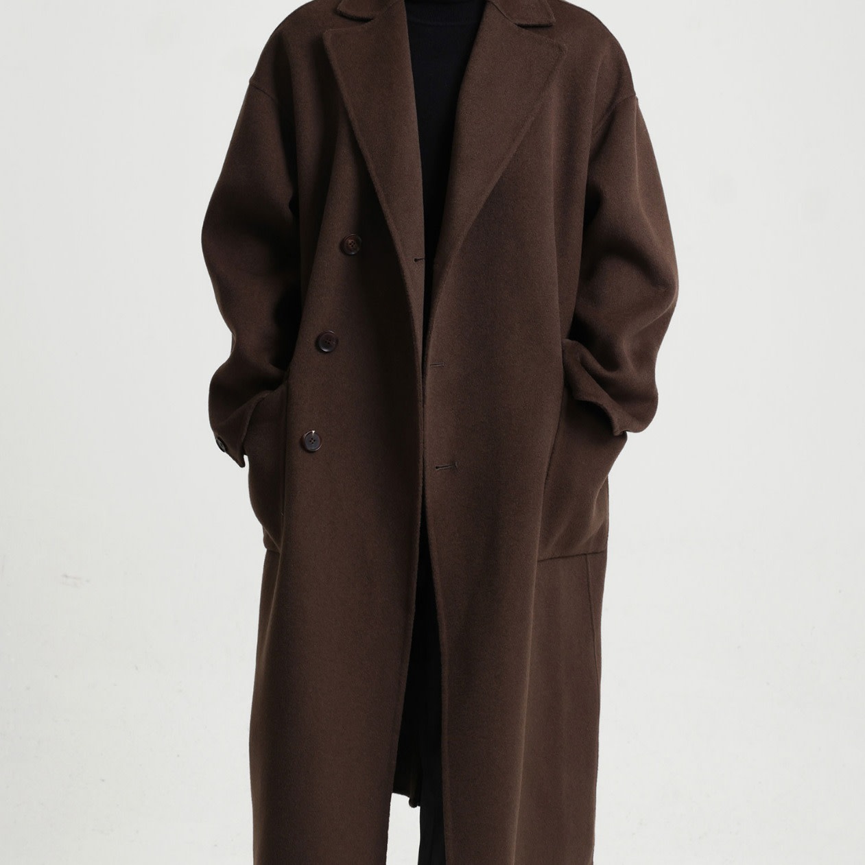 Long Double-faced Woolen Goods Wool Overcoat Men view 2