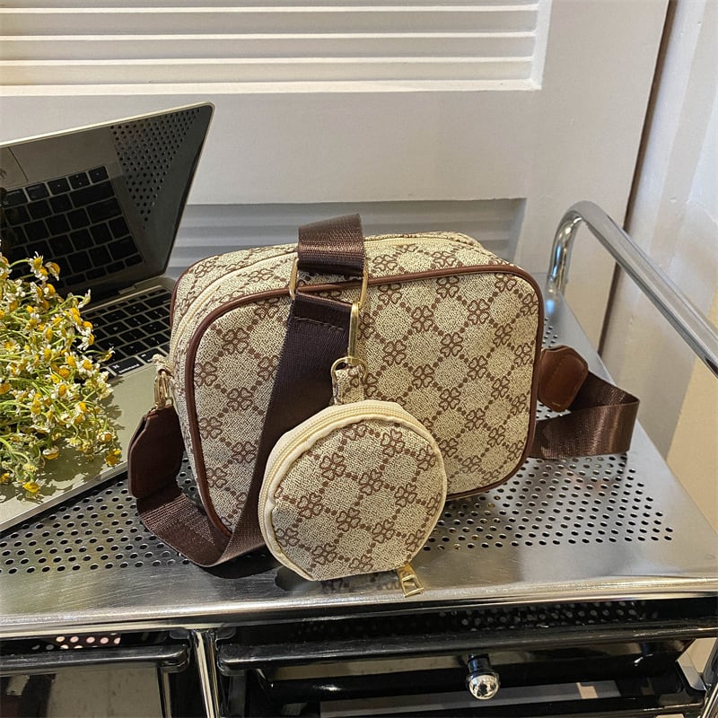 Vintage Pattern Crossbody Bags For Women Shoulder Shell Bag Trend Small Purse And Handbag Luxury Designer Female Square Bag Women's Bag view 2