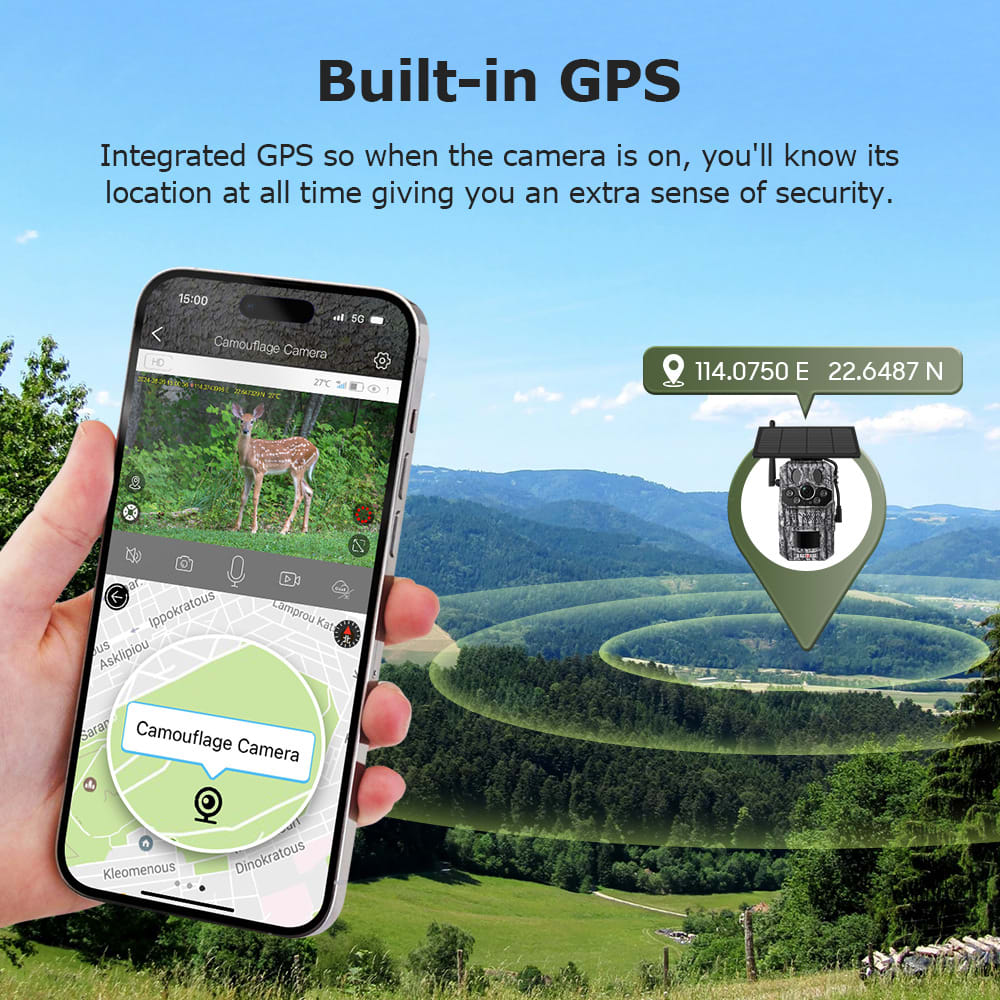 4G Hunting Camera Intelligent Positioning Support Temperature Detection view 5