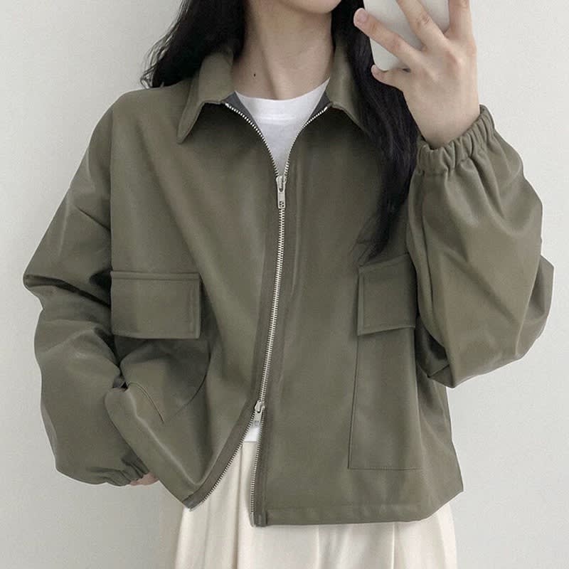Versatile Long Sleeve Short Coat Women's Clothing view 7