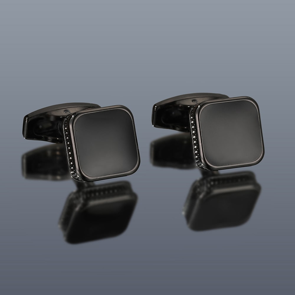 Men's Cufflinks Fashion Square Drop Oil Simple 4 Colors