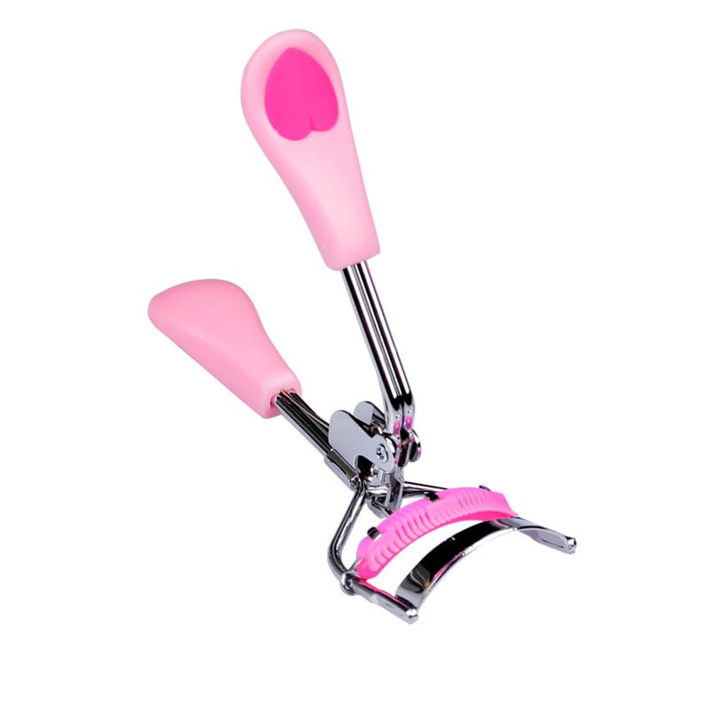 Peach Heart Handle Eyelash Curler With Comb Fan-shaped Wide Angle Edge view 5
