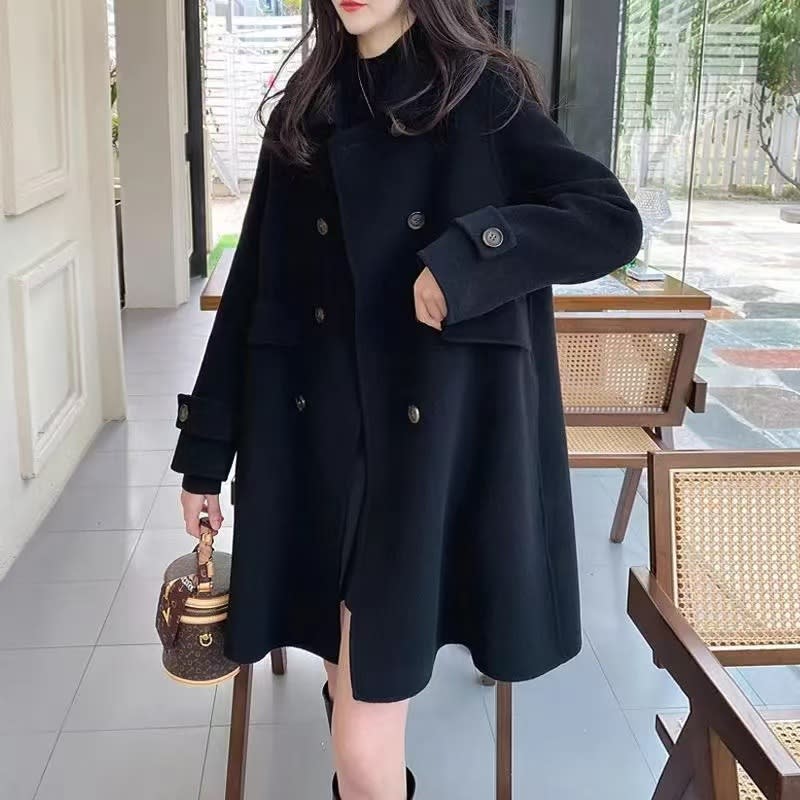 Mid-length Korean Style Doll Collar Autumn And Winter Woolen Woolen Coat view 2