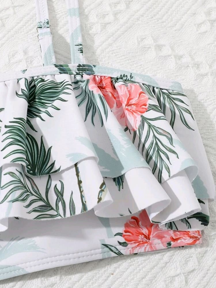 Girls' Flying Gauze Pants Swimsuit Three-piece Suit view 12