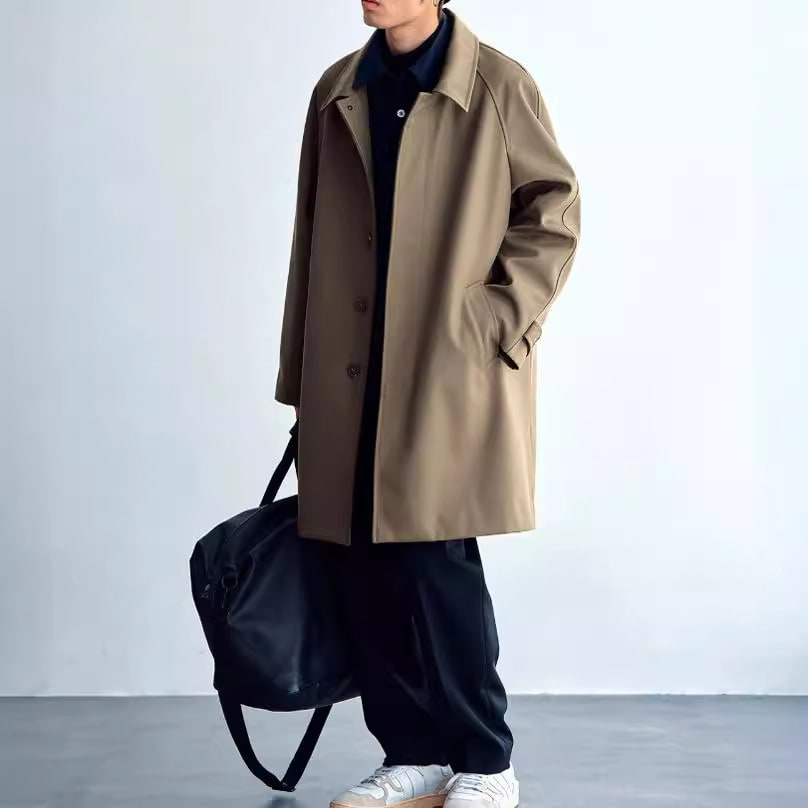Wool Profile Trench Coat Raglan Sleeve view 4
