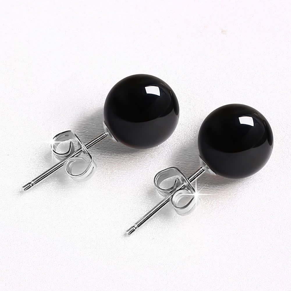Female Minimalist Pure Silver Red Agate Earrings view 9