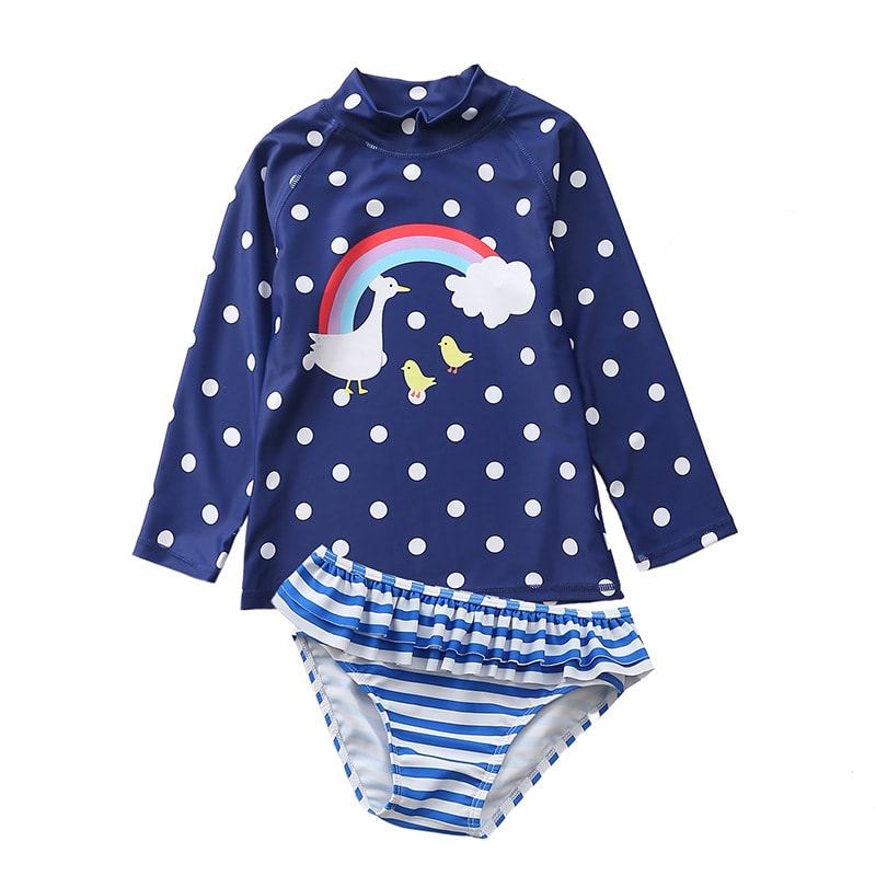 Children's Swimsuit Female Sun Protection Girls' Two-piece Swimsuit view 11