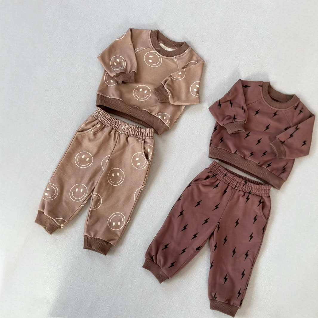 Nordic Style Children's Sweatshirt Suit Printing view 2