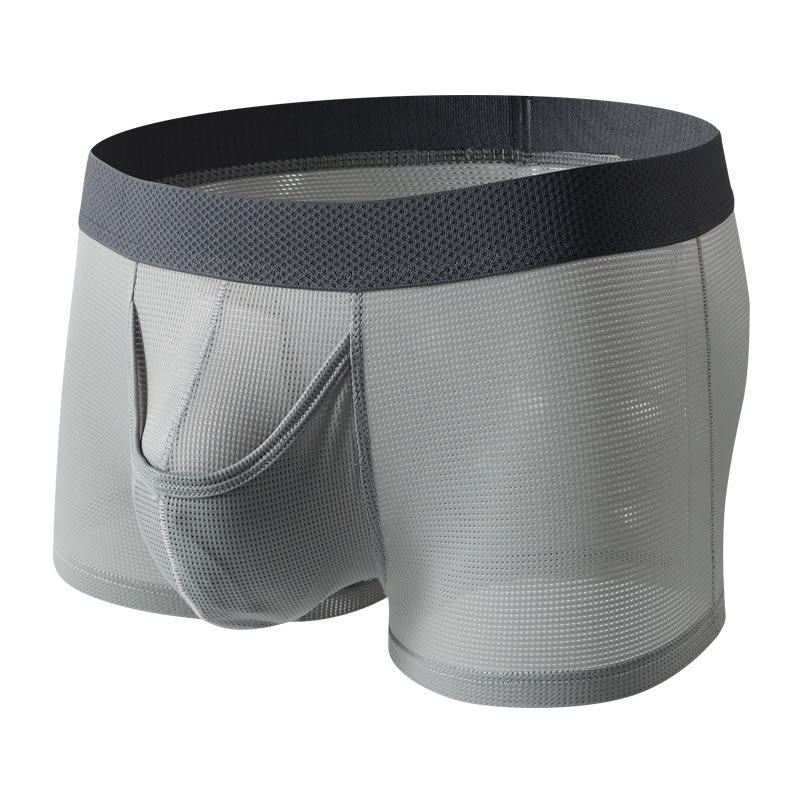 Men's Ice Silk Boxer Mesh Breathable Underwear view 7
