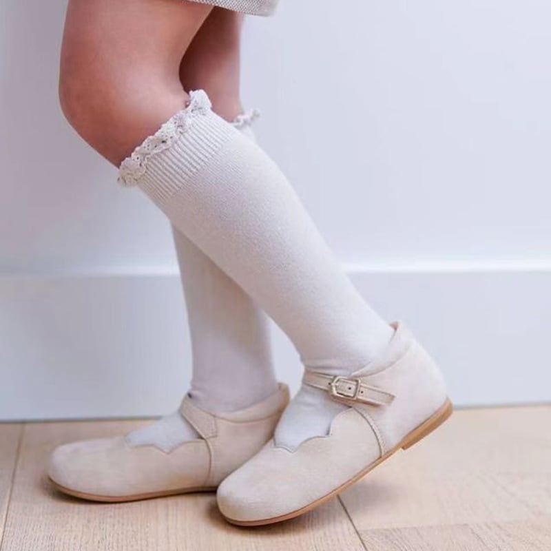 Mid-calf Lace Combed Cotton Baby Socks view 15