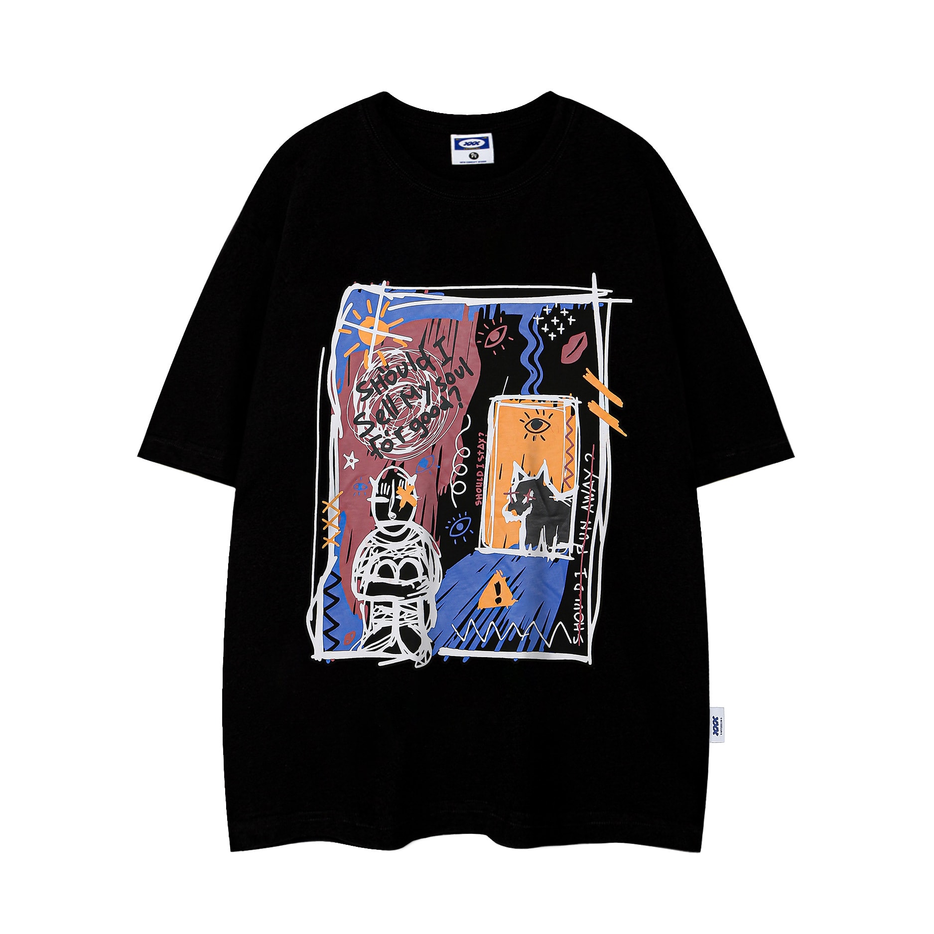 Women's American-style Retro Graffiti Couple Short-sleeved T-shirt view 7