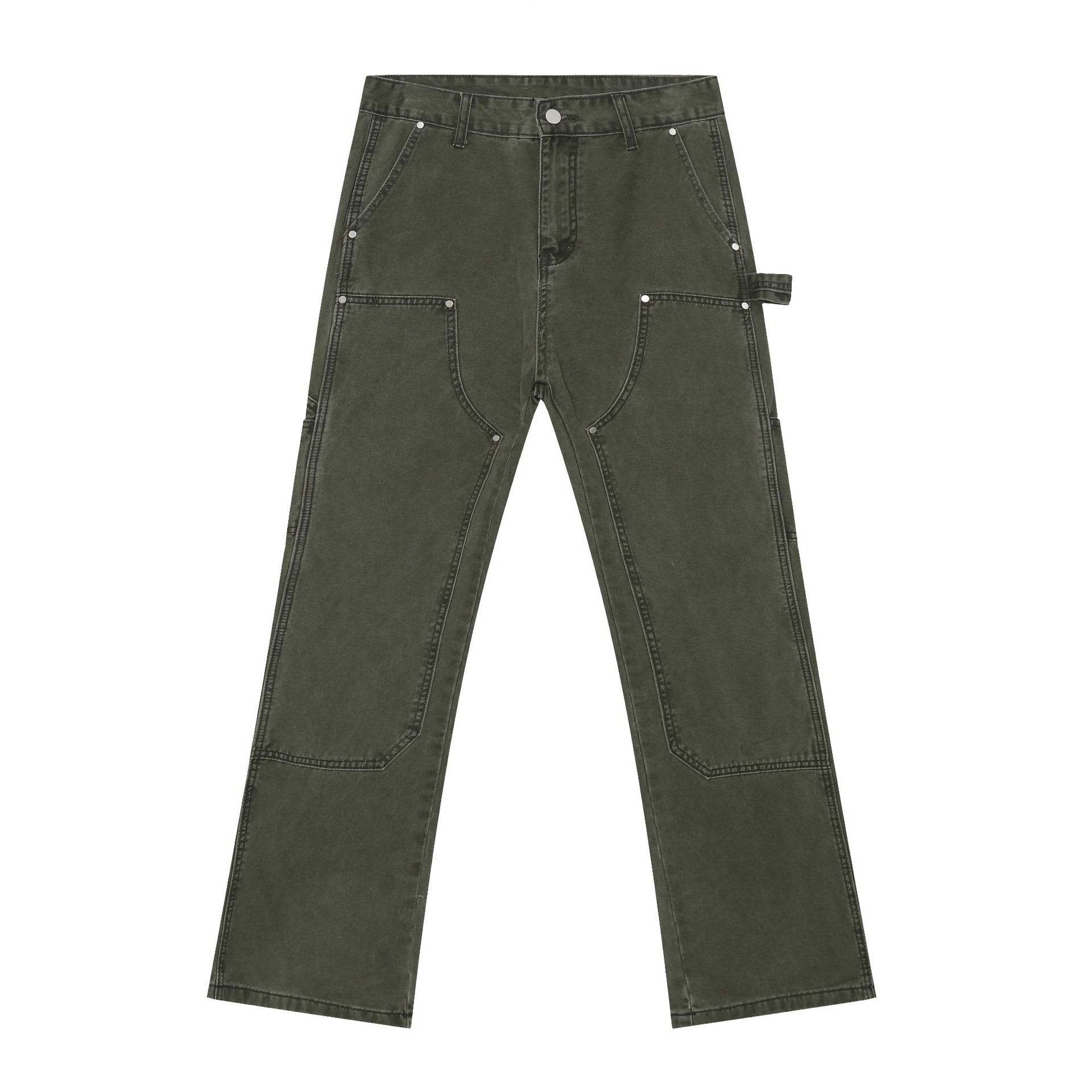 Retro Overalls Men's Loose Washed-out Casual Pants view 2