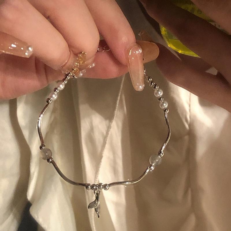 Pearl Fishtail Bracelet Light Luxury Female Summer Sweet view 3