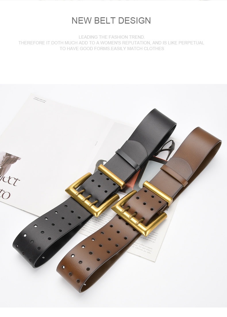 Three Button Waist Belt With Personalized Decorative Needle Buckle view 5