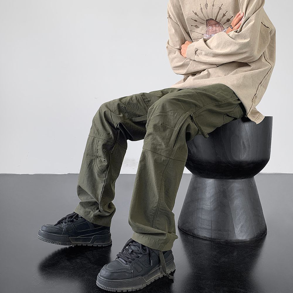 Men's Nylon Quick-drying Water-proof Machine Casual Trousers view 3