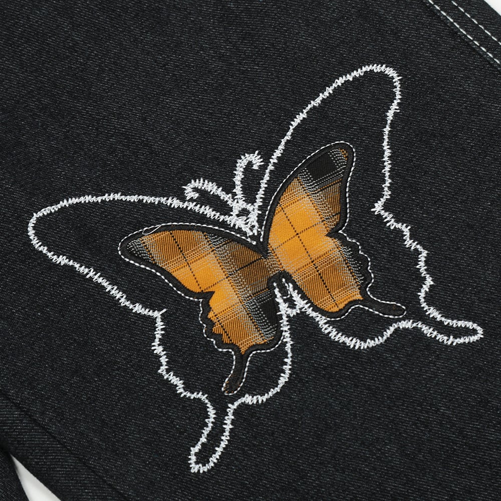 Design Sense Niche Butterfly Paste Cloth Embroidery Denim Straight-leg Pants view 8