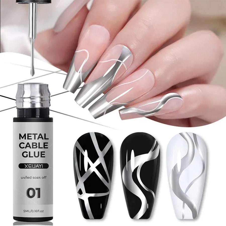 5ml Nail Metal Cable Adhesive Hoy Edge Painted view 4