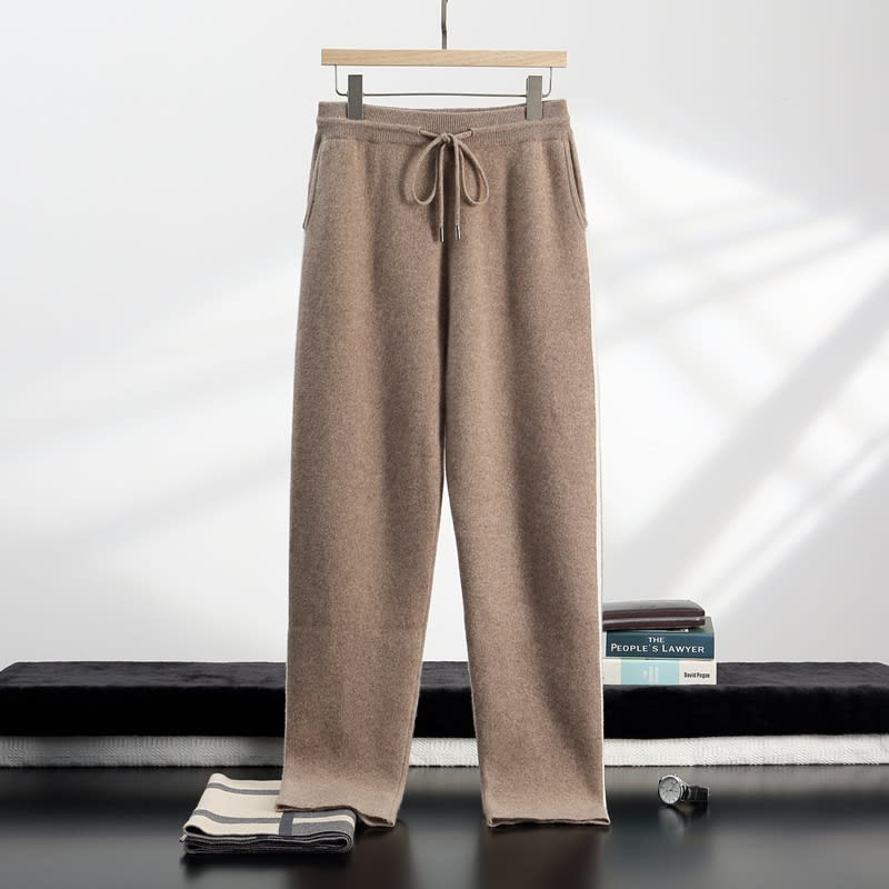 Thickened Assorted Colors Cashmere Men's Casual Loose Knitted Casual Pants view 8