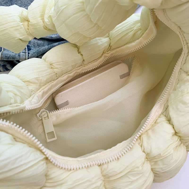 Crossbody Croissant Pleated Clouds Large Capacity Shoulder Bag view 6