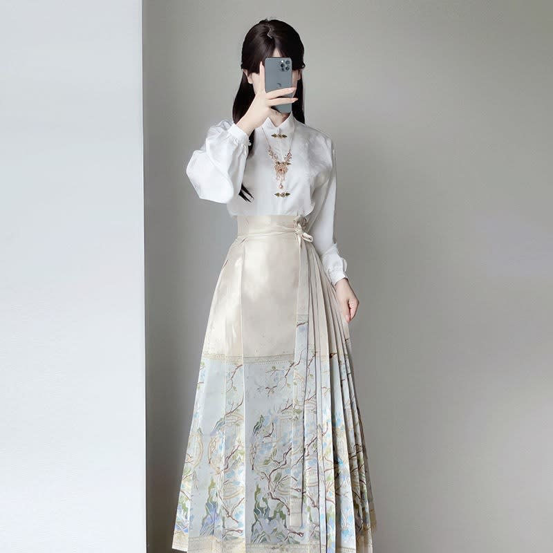Chinese Women's Clothes National Style Two-piece Set Slimming Improved Hanfu view 8