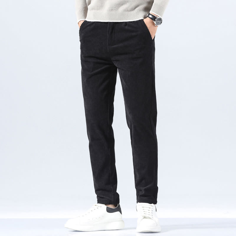Corduroy Men's Casual Pants Straight Slim Fit view 4
