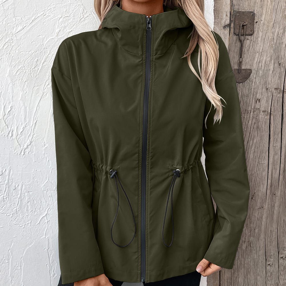 European And American Hooded Raincoat Outdoor Sports Mountaineering Suit Windcheater Jacket view 3