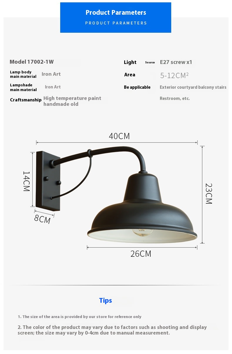 Retro LED Outdoor Wall Lamp view 3