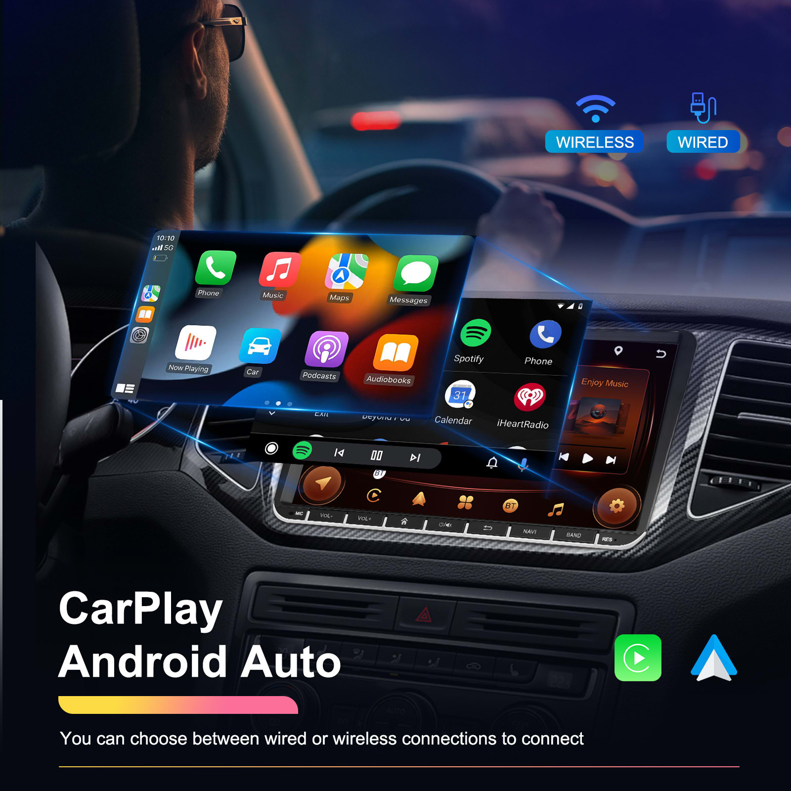 Vehicle Navigation Player 2 64 Central Control Reversing Carplay Car Central Control All-in-one Machine view 5