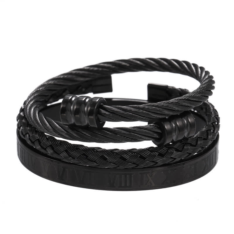Titanium Steel Bracelet Suit Punk Creative Personality Roman view 38