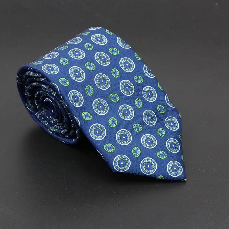 Super Soft Bohemian Silk Ties Men's Fashion 75mm Necktie view 48