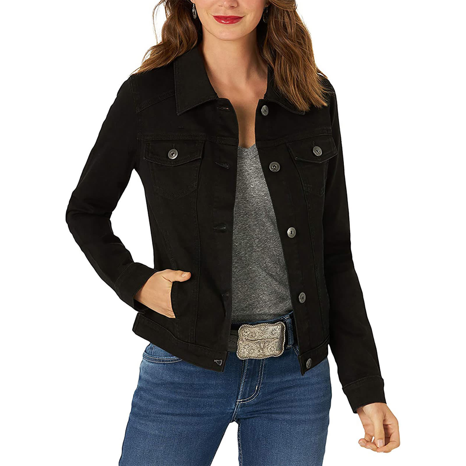 Denim Coat Women's Slim Jacket view 3