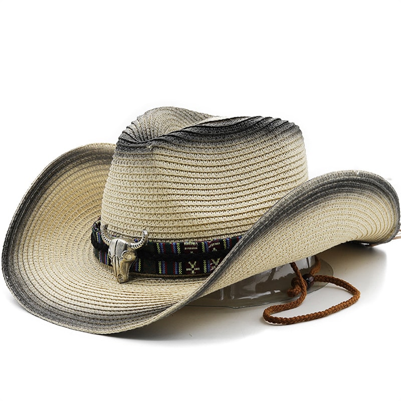 Denim Ethnic Style Straw Hat Men And Women Outdoor view 17