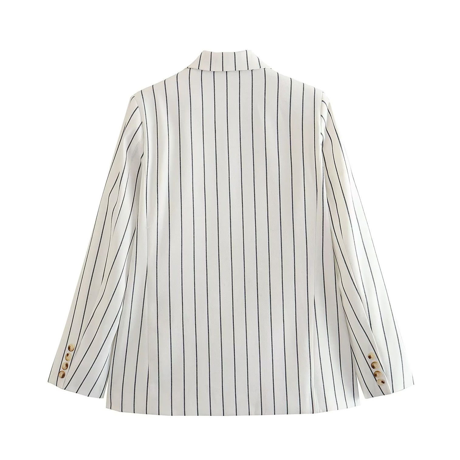 European And American Style Casual Loose Striped Commuter Suit Jacket view 9