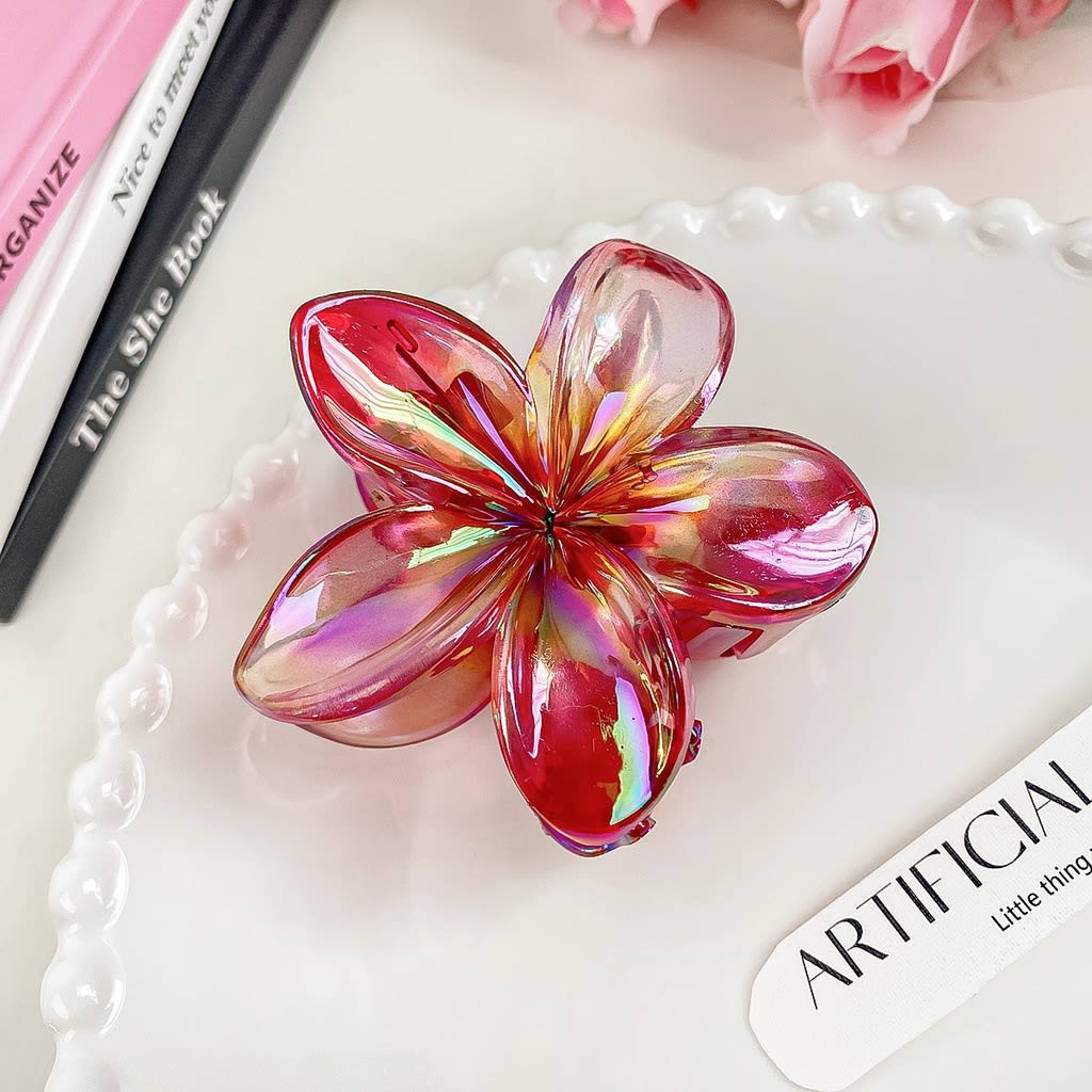 High Sense Plumeria Rubra Seaside Holiday Barrettes view 7