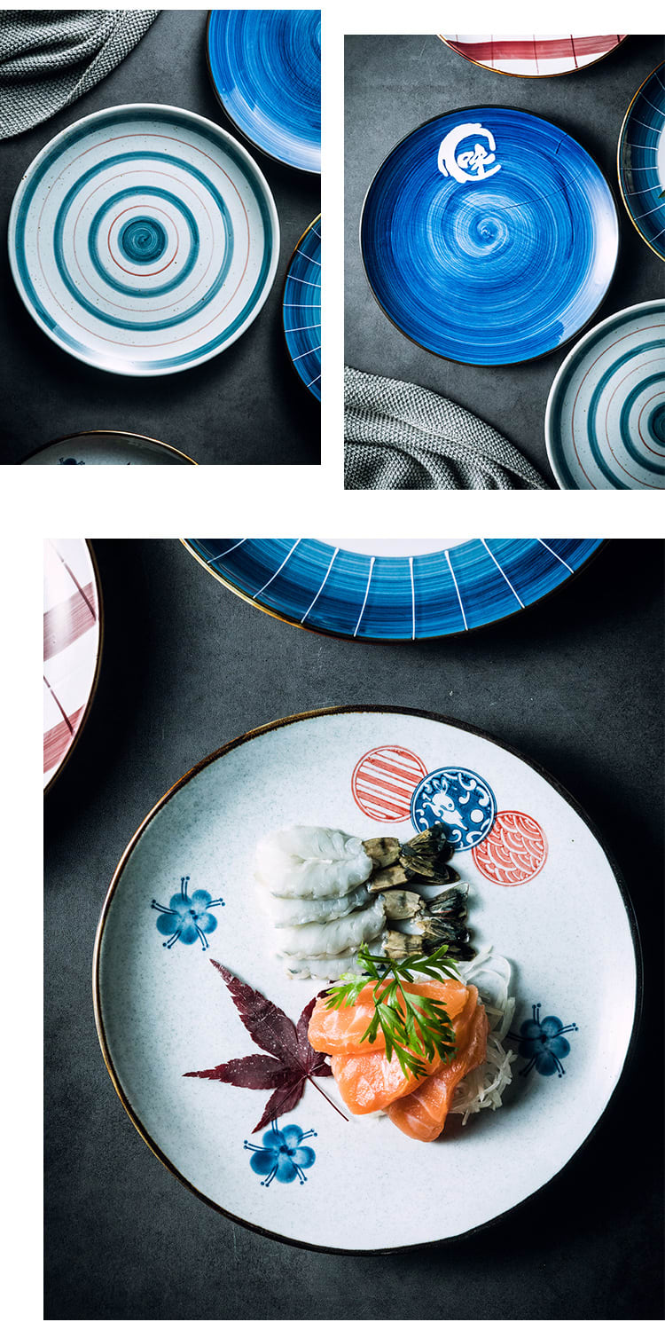 Creative Ceramic Round Shallow Household Western Cuisine Steak Plate view 25