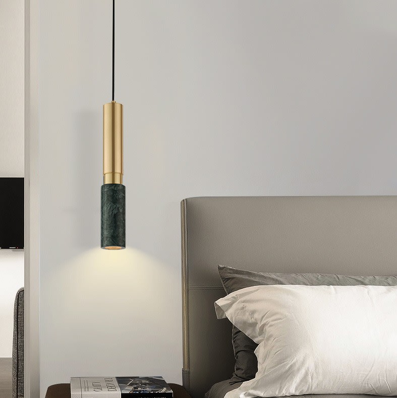 Marble Chandelier Light Luxury Background Wall Bedroom Bedside view 3