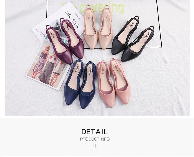 Fashion Casual Sandals Women's Low-cut Plastic Flat Sandals view 2