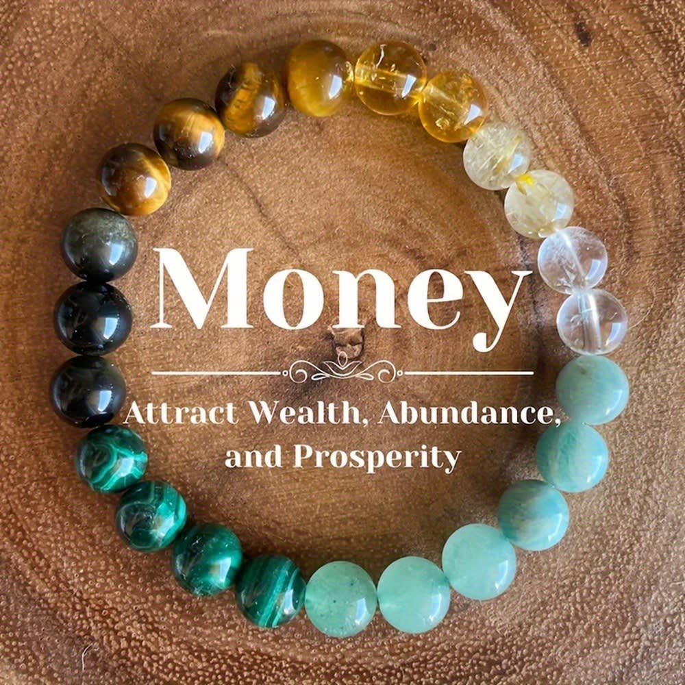 Universal Natural Stone Bracelet Citrine Dongling Stone Malachite Bracelet view 8