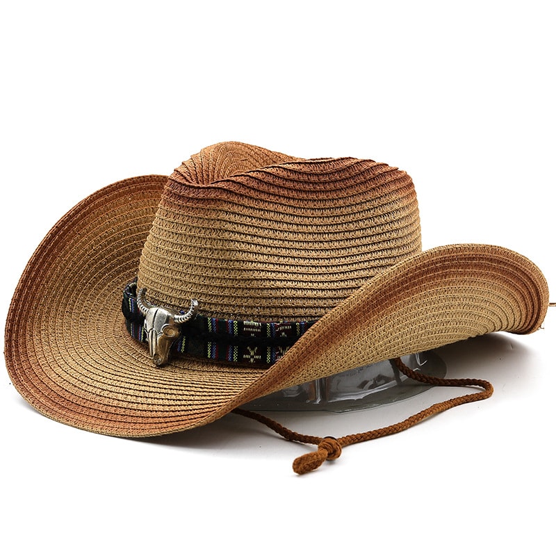 Denim Ethnic Style Straw Hat Men And Women Outdoor view 30