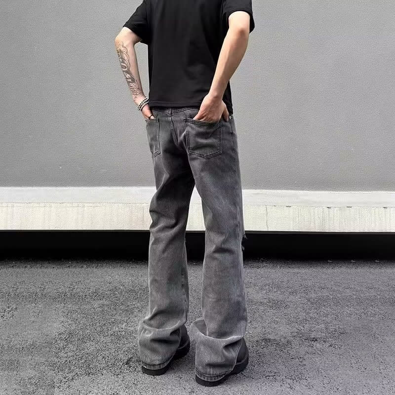 American High Street Smoky Gray Ripped Jeans view 2