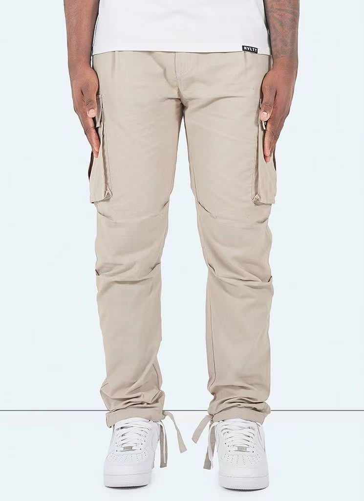 Men's Overalls European And American Independent Station Foreign Trade Drawstring Multi-pocket Casual Trousers view 4