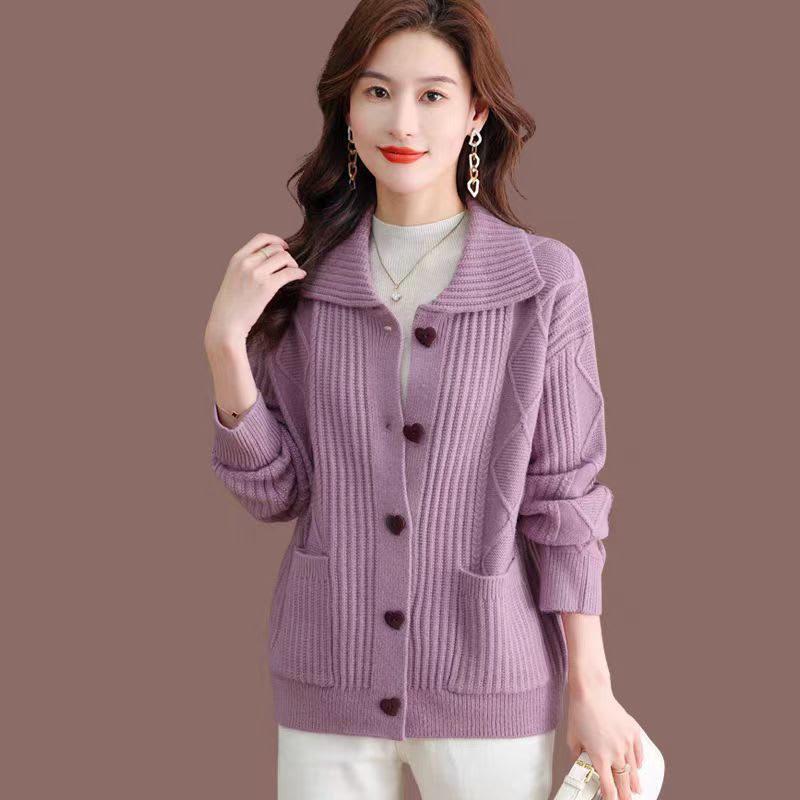 Outerwear Loose Casual Stretch Long Sleeve Sweater view 5