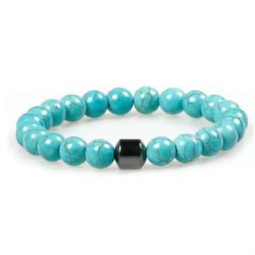 Natural Gemstone Bracelet Vintage Stone Beads Men Women Jewelry view 9