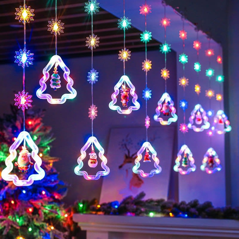 Christmas Curtain Lighting Chain Decoration view 6