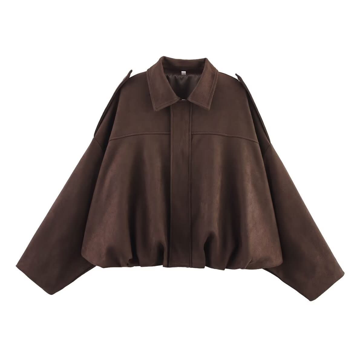 Faux Suede Texture Pilot Jacket - Men's Casual Zip Up Coat with Soft Touch Finish for Daily Wear view 13