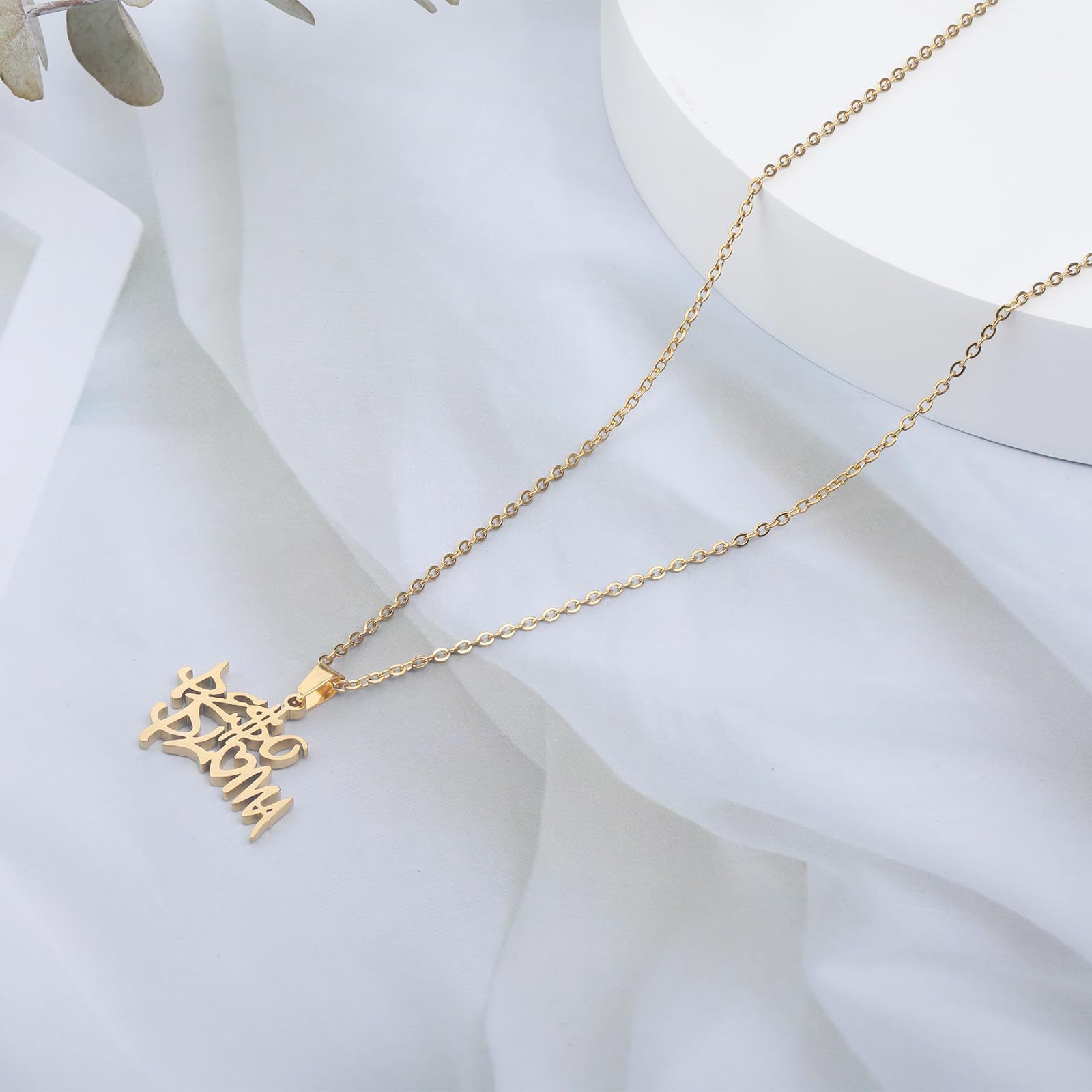 Stainless Steel English Name Necklace For Men And Women view 4