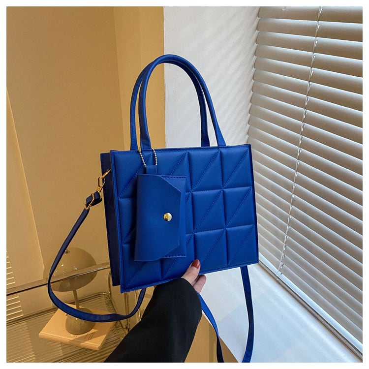 Fashion Plaid Shoulder With Small Wallet Simple Elegant Portable Square Tots Women's Handbag view 11