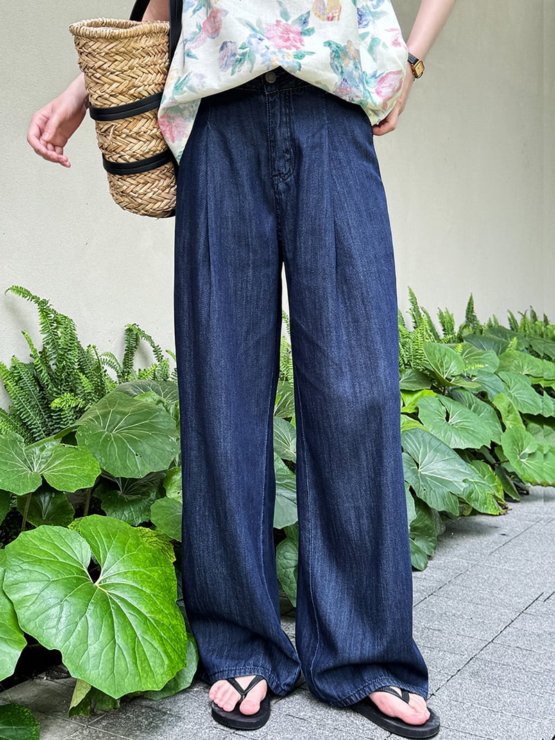 Breathable Cool High Waist Wide Leg Mopping Casual Pants view 4