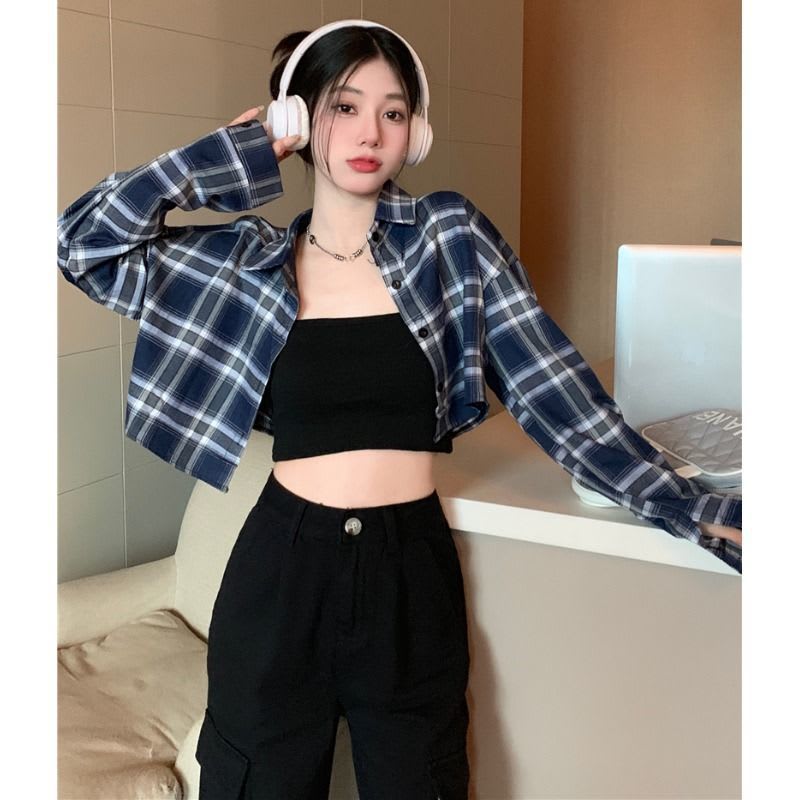 Autumn Hot Girl High Waist Short Sunscreen Shirt Coat view 4