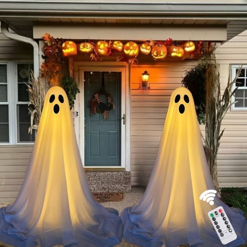 Halloween Decor Spooky Ghost Yard Stake With Stake Weatherproof Porch Garden Decorations For Front Yard Haunted House Props view 17